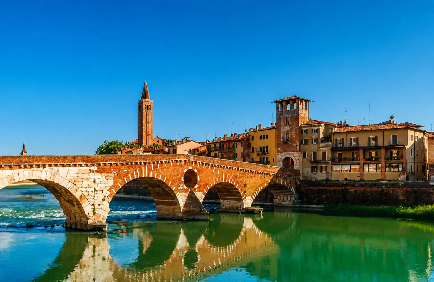 Ponte Pietra over the Adige River in Verona