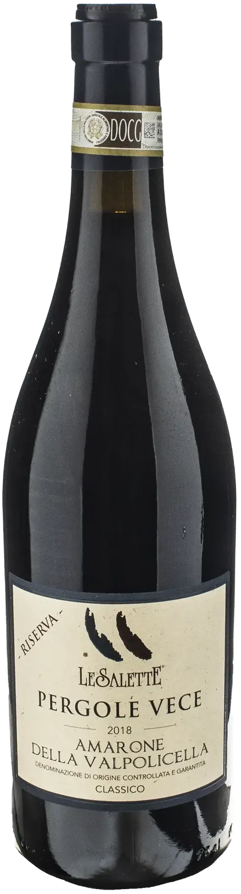 Bottle of Le Salette Pergole Vece Amarone della Valpolicella Classico Riserva 2018